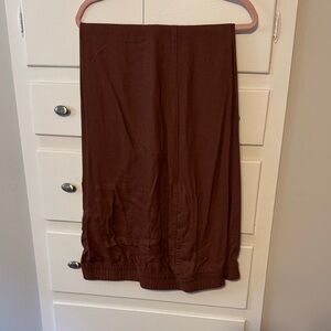 Elegant Brown Women's Linen Pants Old Navy 4X NWOT